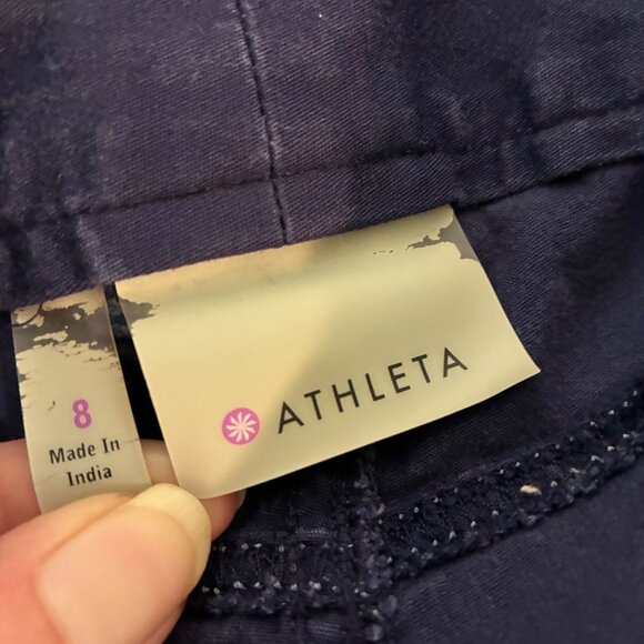 Athleta Indigo Purple Y2K Style Low Rise Cargo Pants Size 8 - Picture 8 of 9